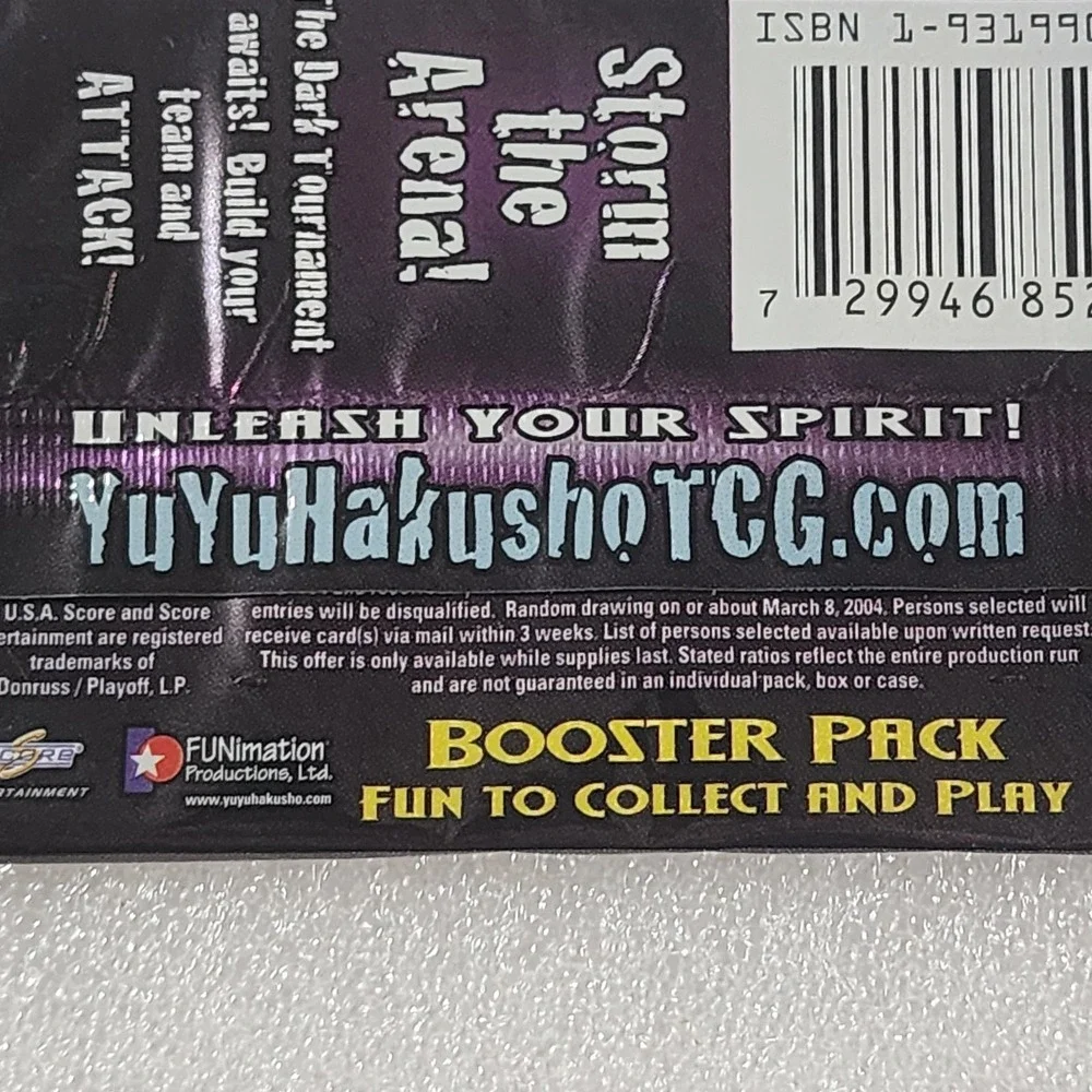 Yu Yu Hakusho Ghost Files Dark Tournament TCG Booster Pack 10 Cards Score 2003